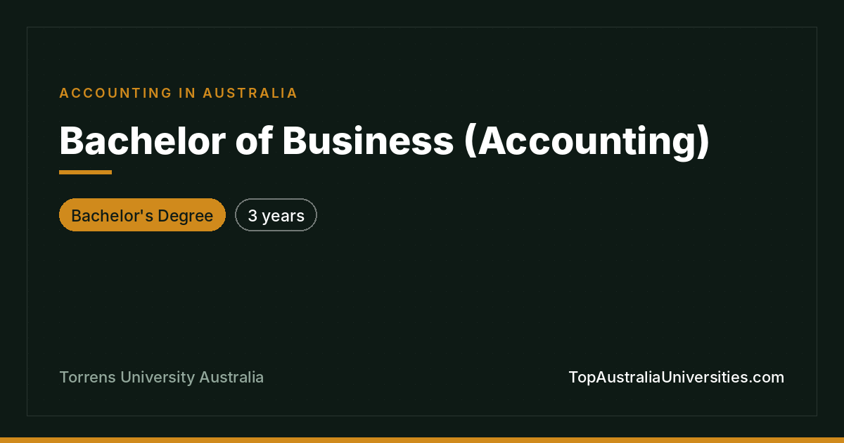Bachelor of Business (Accounting) at Torrens
