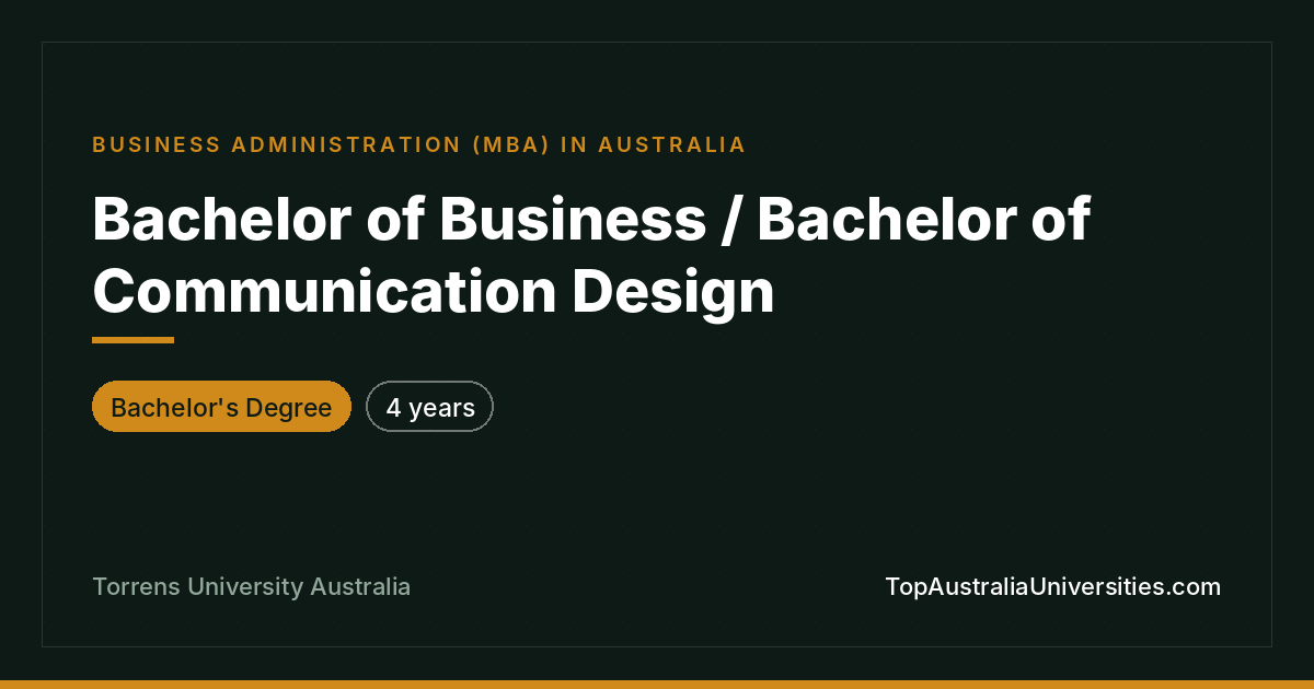 Bachelor of Business / Communication Design at Torrens