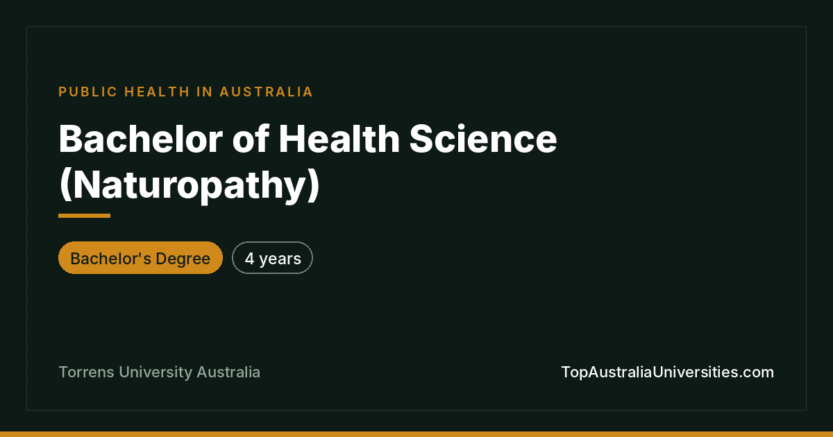 Bachelor of Health Science (Naturopathy) at Torrens