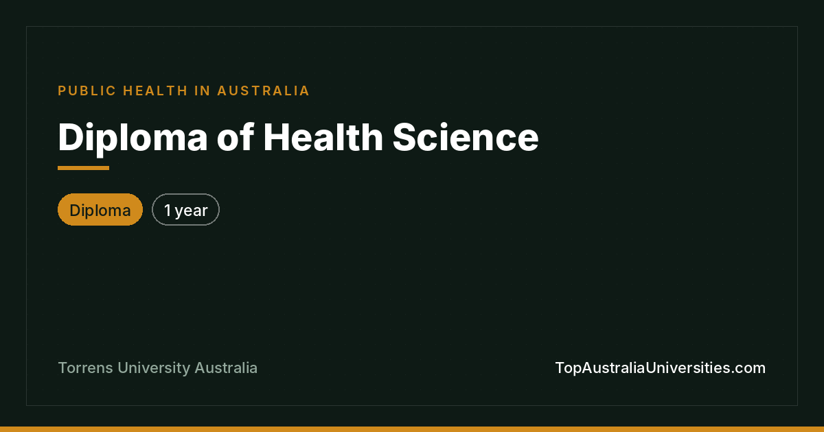 Diploma of Health Science at Torrens University