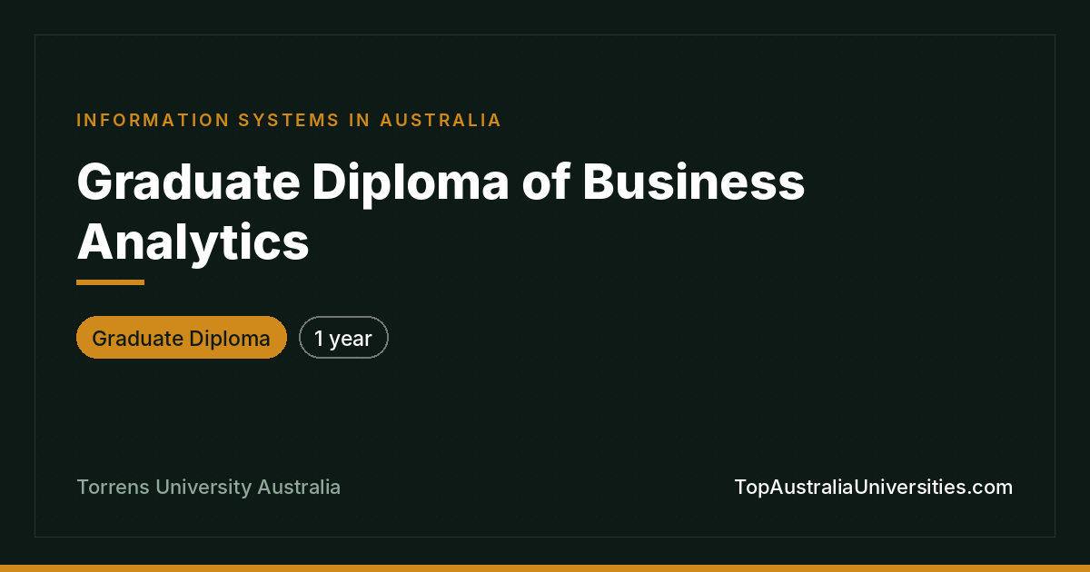 Graduate Diploma of Business Analytics at Torrens