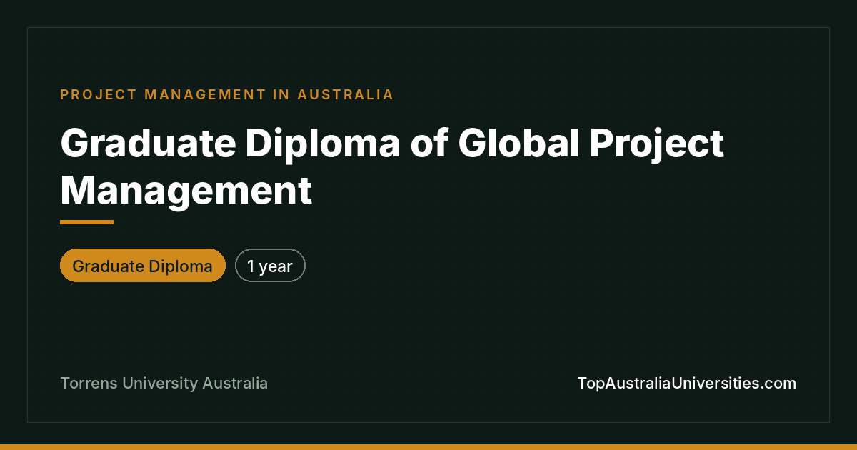 Graduate Diploma of Global Project Management