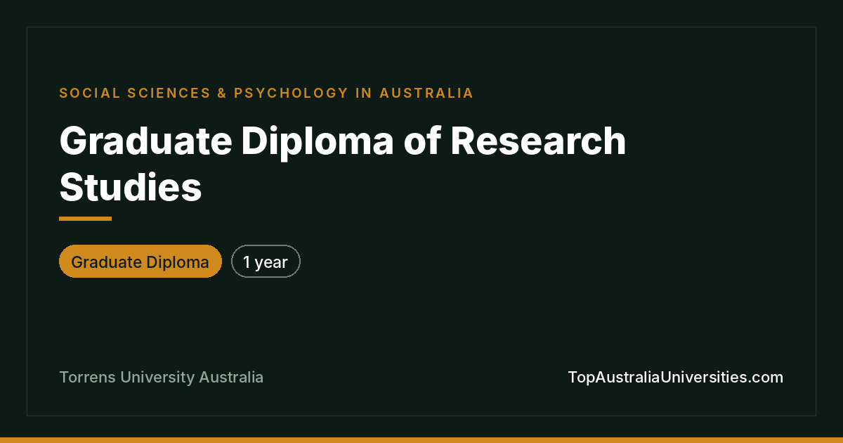 Graduate Diploma of Research Studies | Torrens