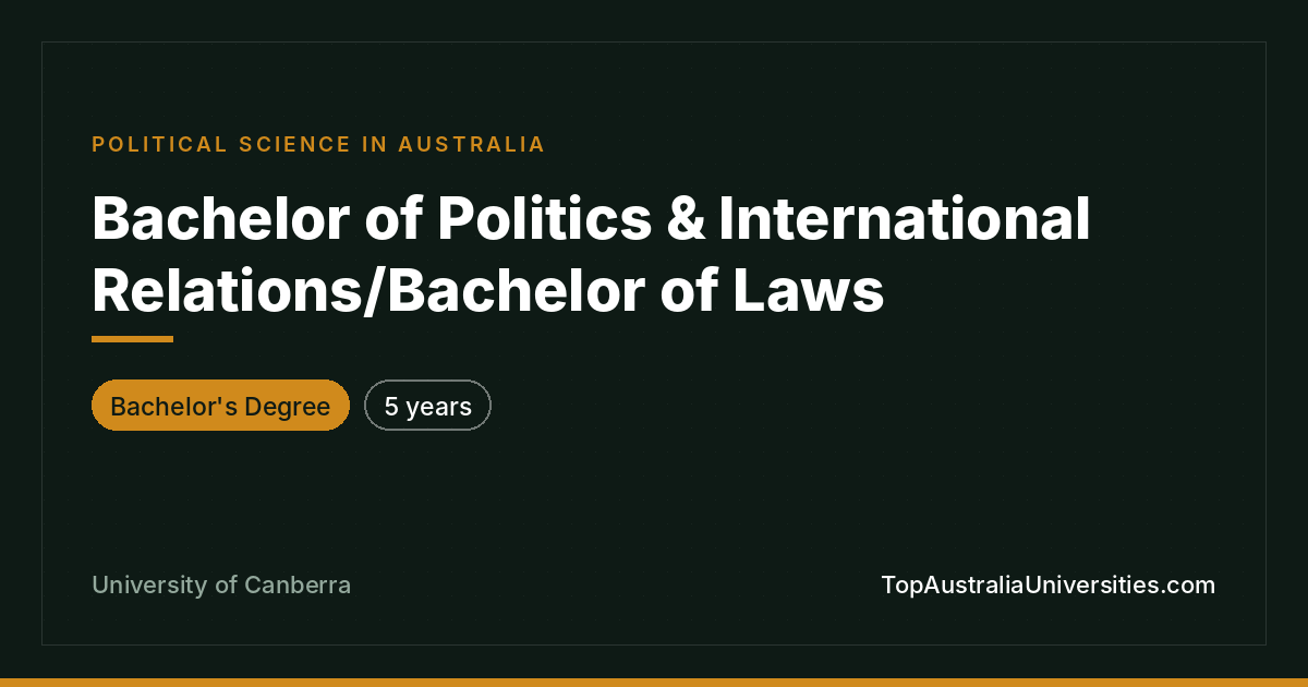 UC Bachelor of Politics & IR/Bachelor of Laws