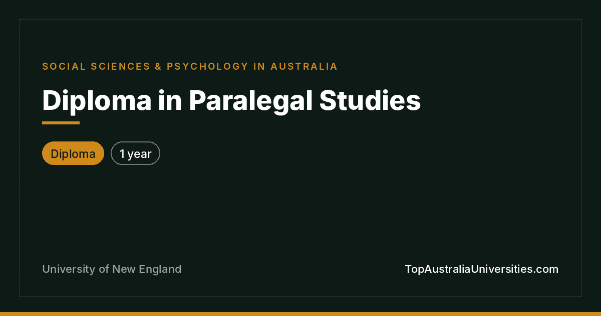 Diploma in Paralegal Studies