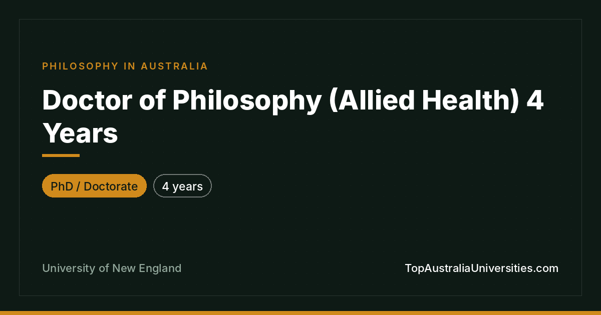 Doctor of Philosophy in Allied Health | UNE