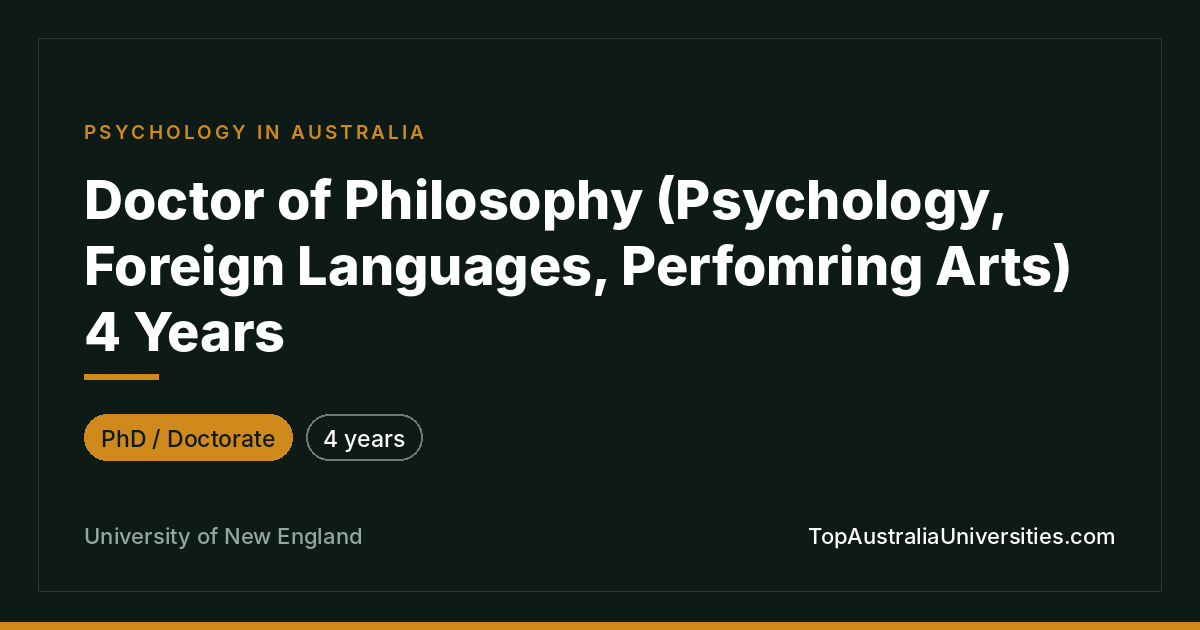 Doctor of Philosophy in Psychology | UNE