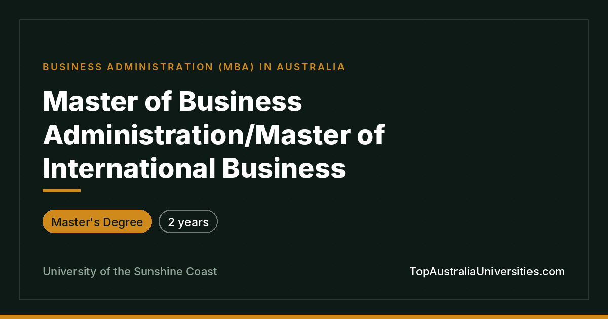 MBA/Master of International Business at USC