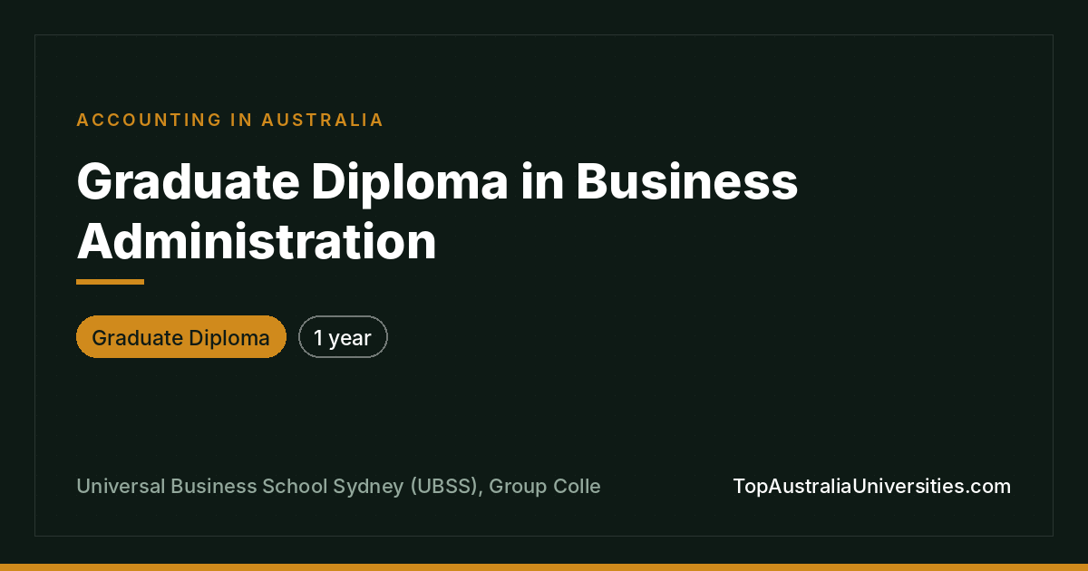 Graduate Diploma in Business Administration at UBSS