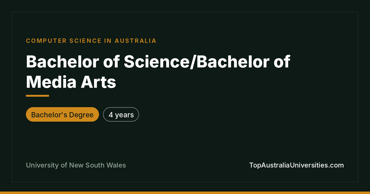 Bachelor of Science / Media Arts | UNSW Sydney