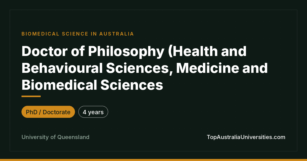 PhD in Health and Behavioural Sciences