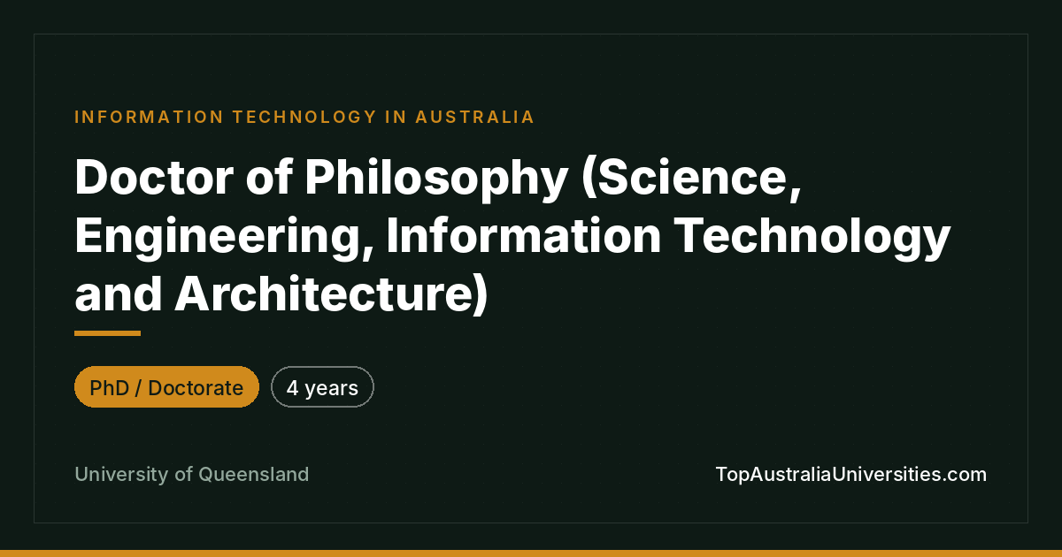 Doctor of Philosophy in Information Technology