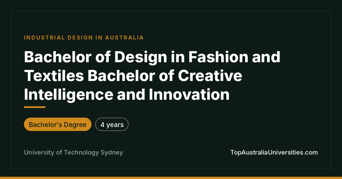 Bachelor of Design (Fashion & Textiles)/BCII at UTS