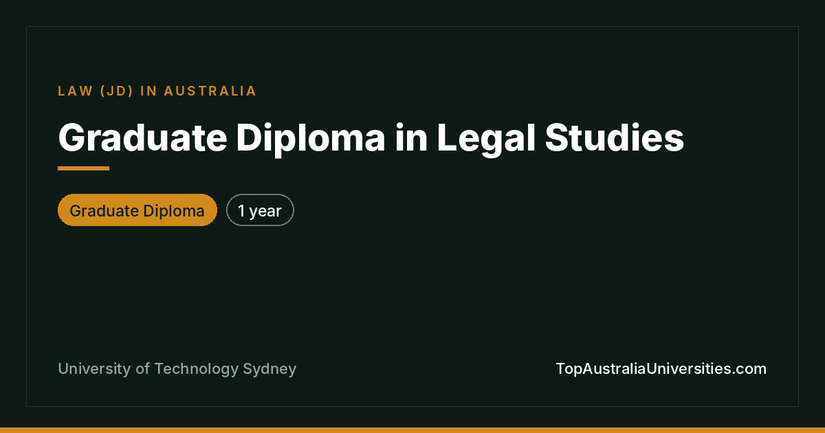Graduate Diploma in Legal Studies at UTS