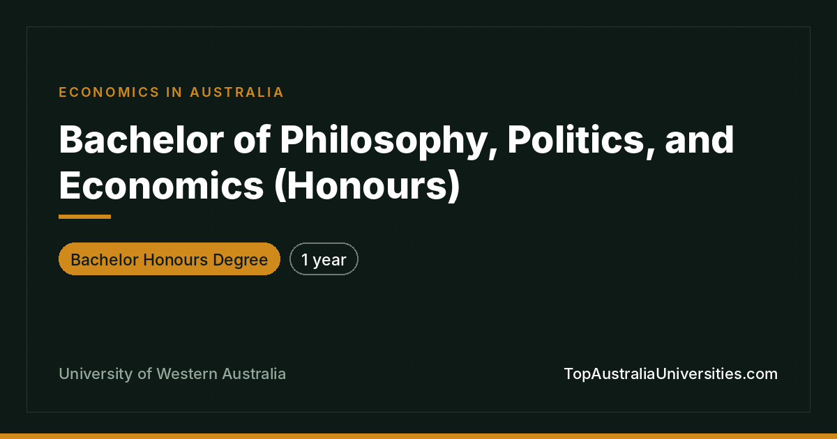 Bachelor of Philosophy, Politics, and Economics (Honours) |