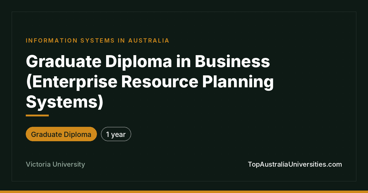 Graduate Diploma in Business (ERP Systems) | VU