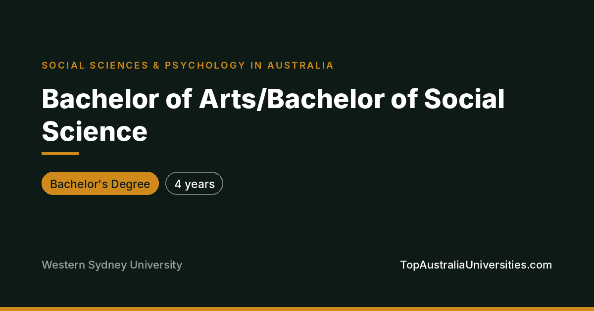 BA/Bachelor of Social Science at WSU