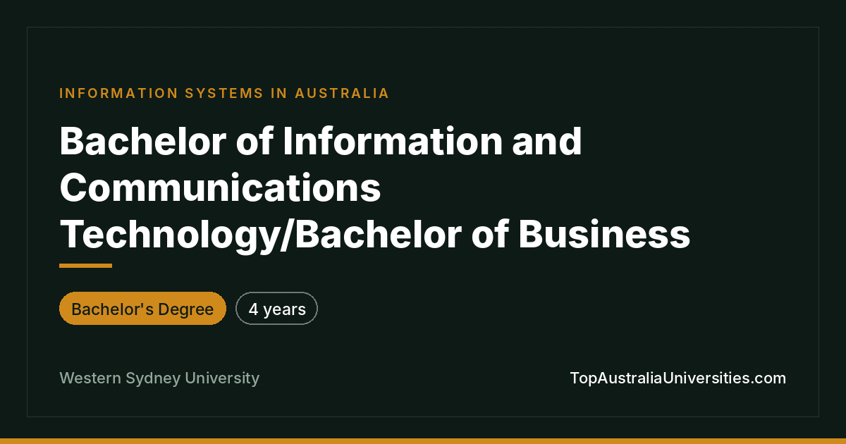 ICT/Business Double Degree at Western Sydney
