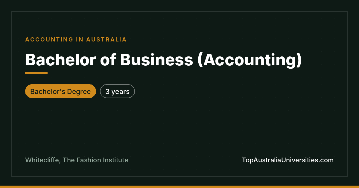 Bachelor of Business (Accounting) at Whitecliffe