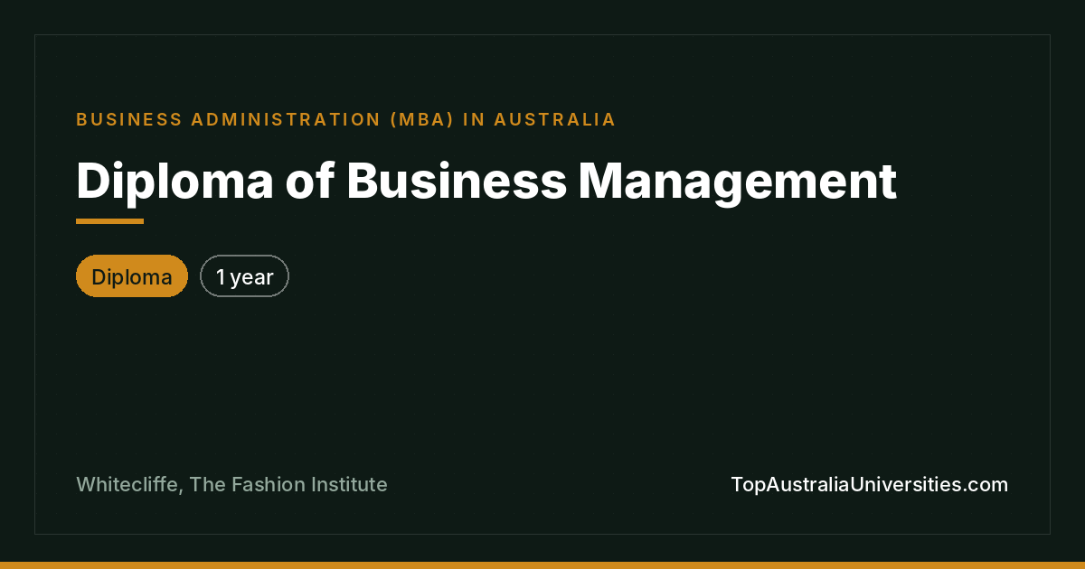 Diploma of Business Management | Whitecliffe