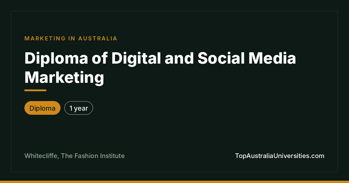 Diploma of Digital and Social Media Marketing