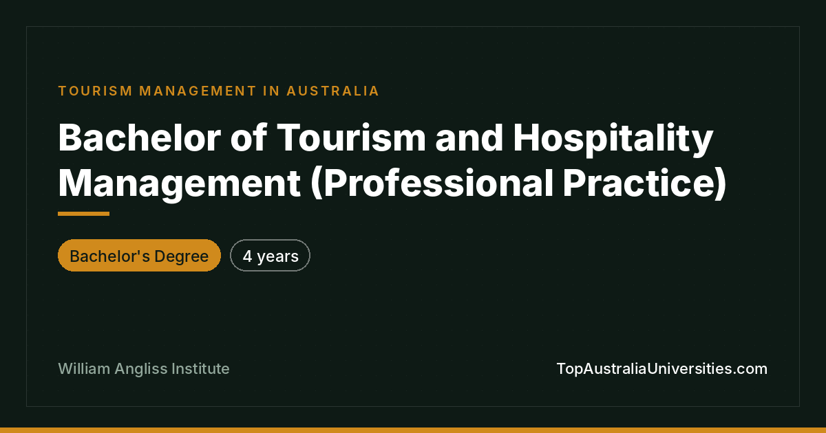 Bachelor of Tourism and Hospitality Management