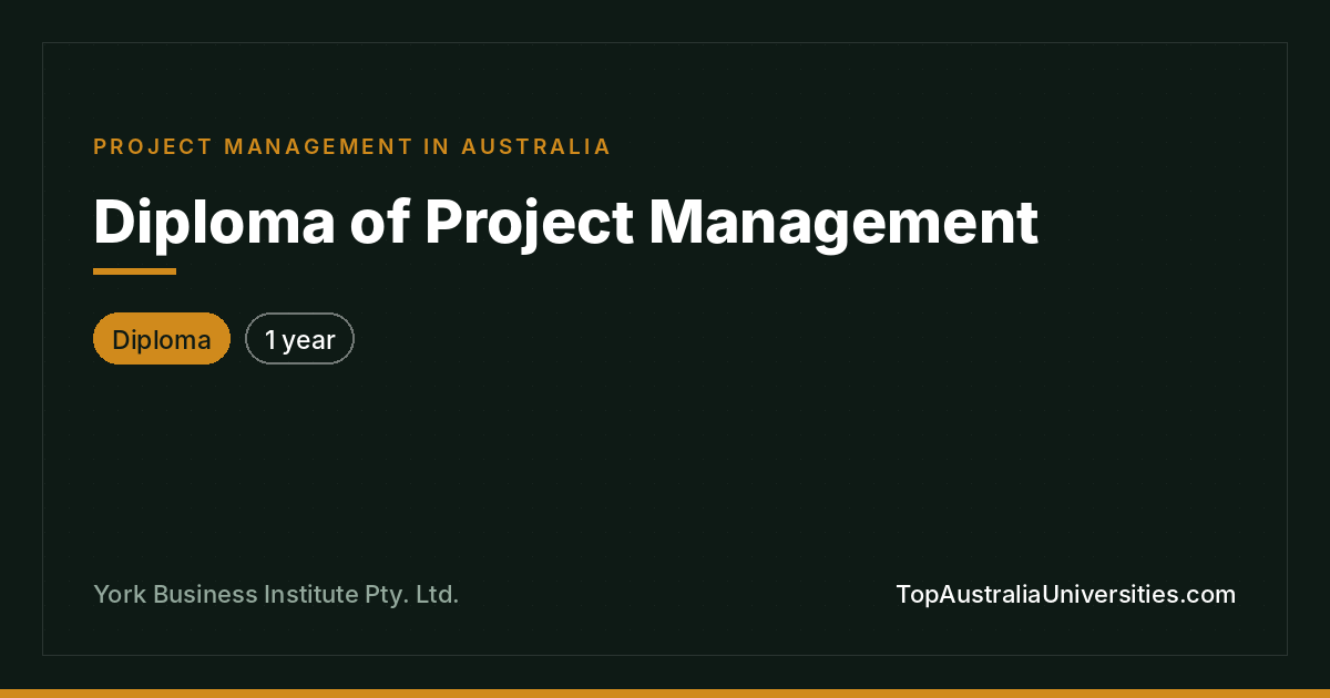 Diploma of Project Management at York Business Institute