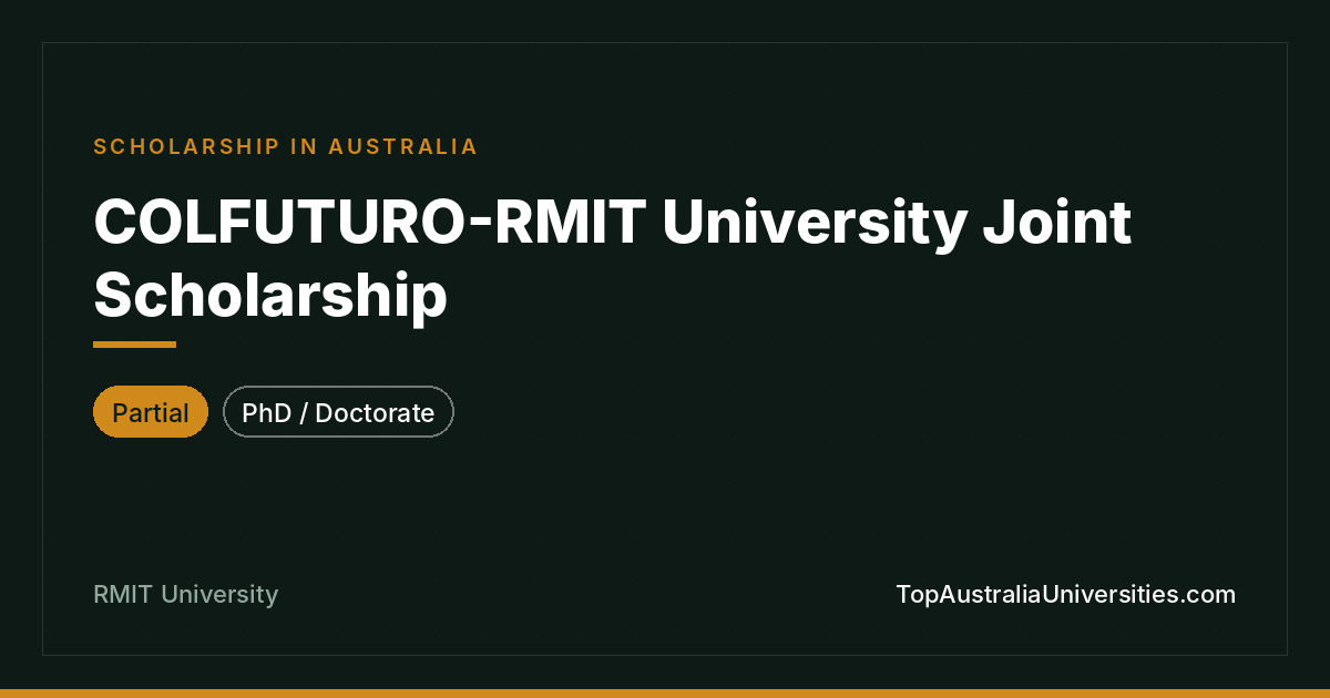 COLFUTURO-RMIT Scholarship for Colombians at RMIT University