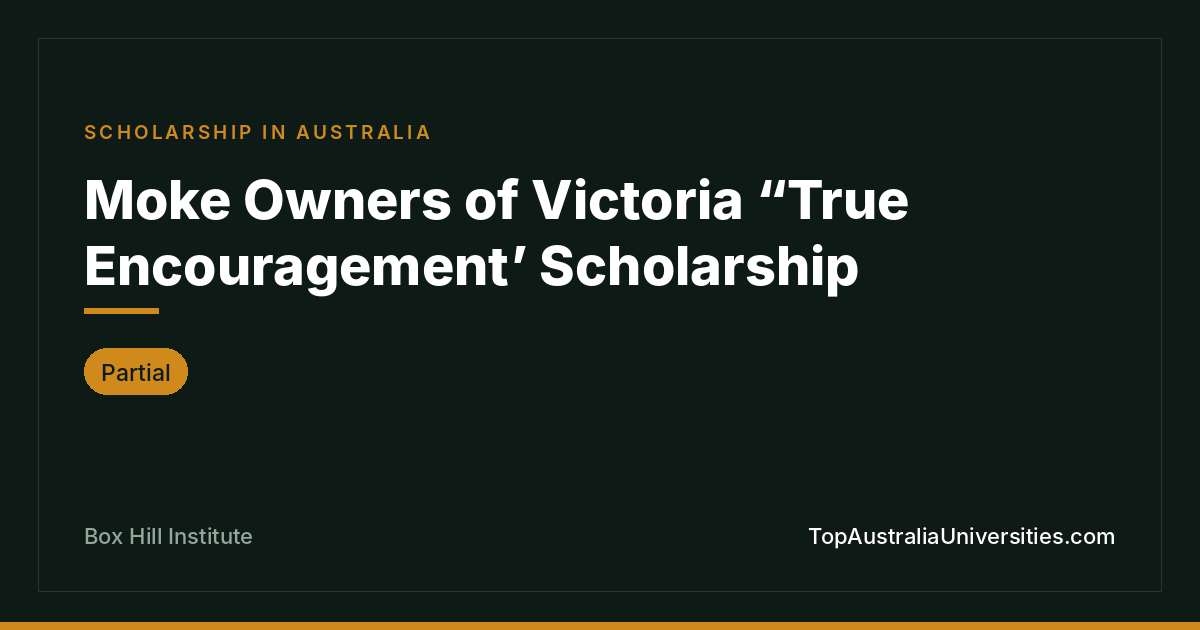 Moke Owners of Victoria Scholarship at Box Hill Institute