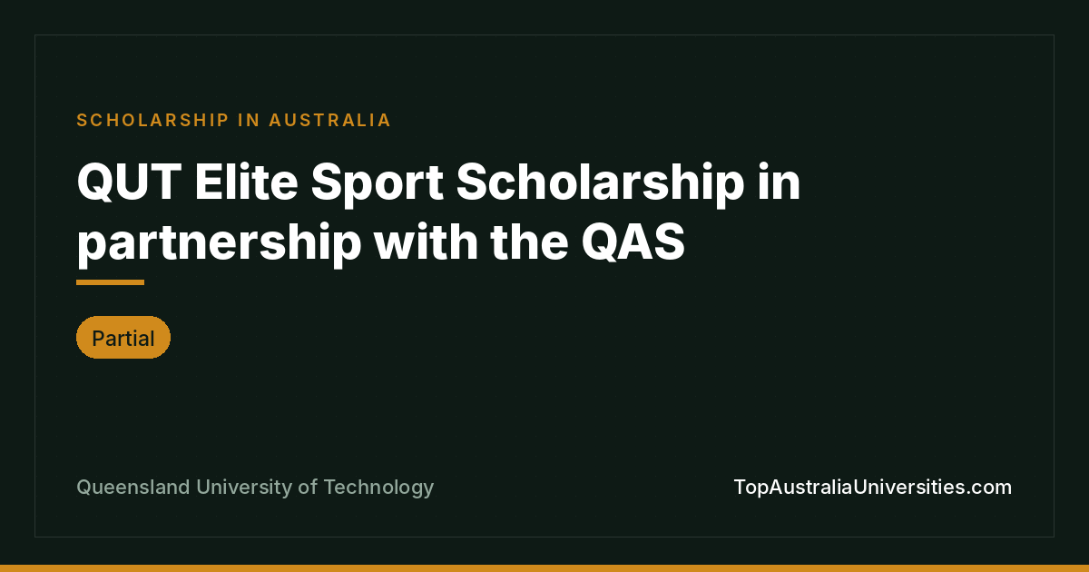 QUT Elite Sport Scholarship in partnership with QAS Guide