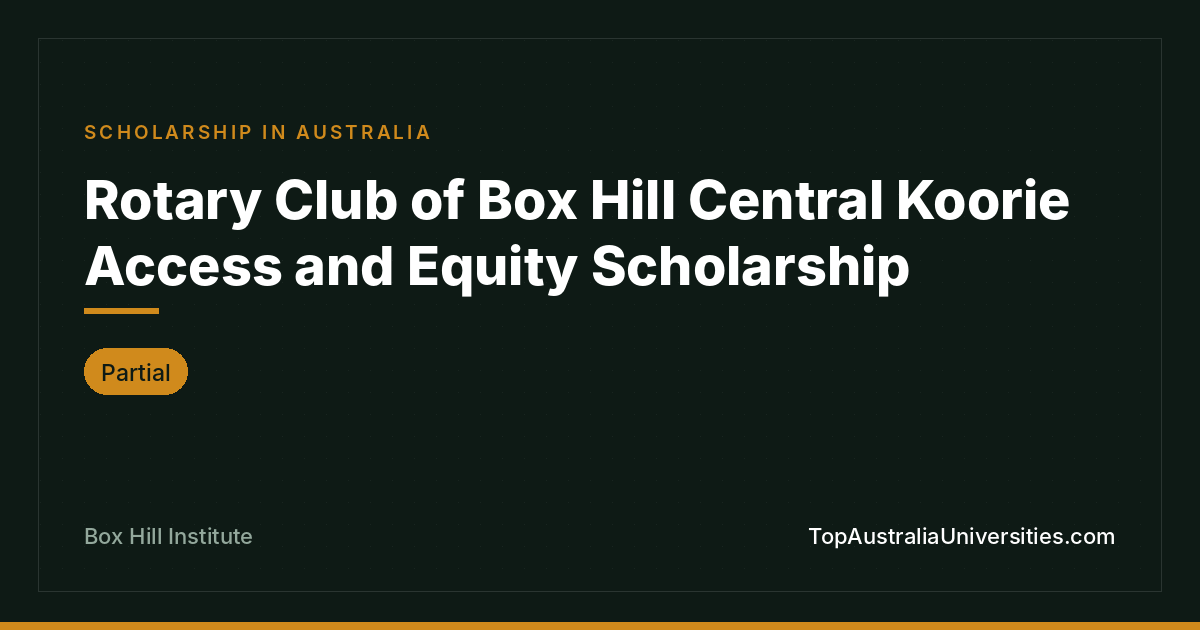 Koorie Access and Equity Scholarship at Box Hill Institute