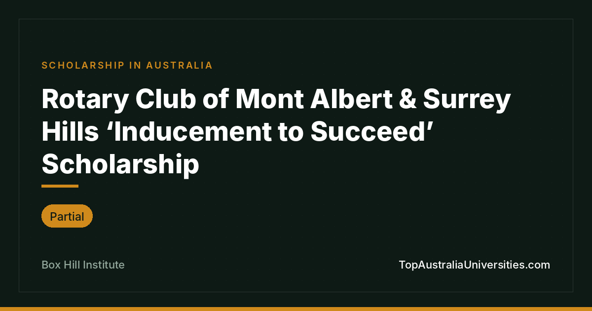 Rotary Club ‘Inducement to Succeed’ Scholarship Guide